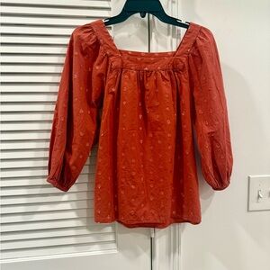 LC Lauren Conrad Orange Blouse sz XS